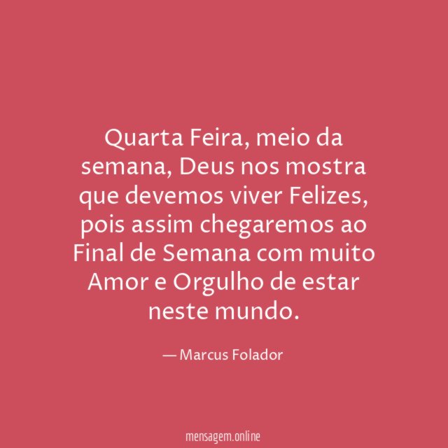 Quarta Feira