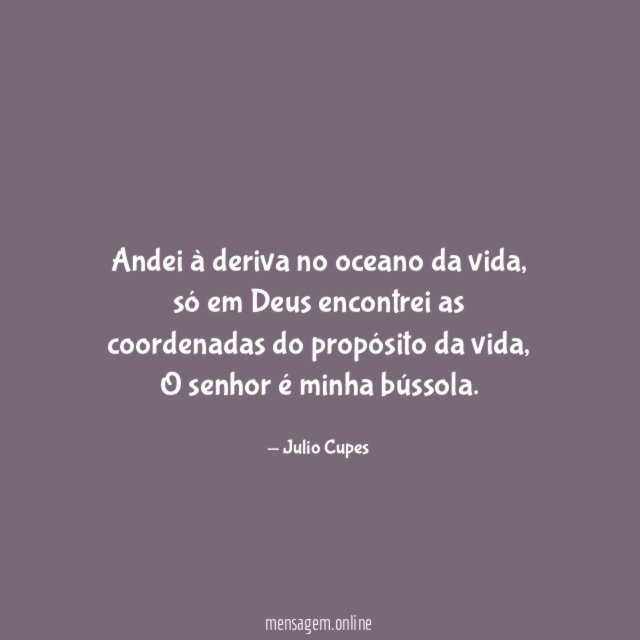 Andei à deriva no oceano da vida