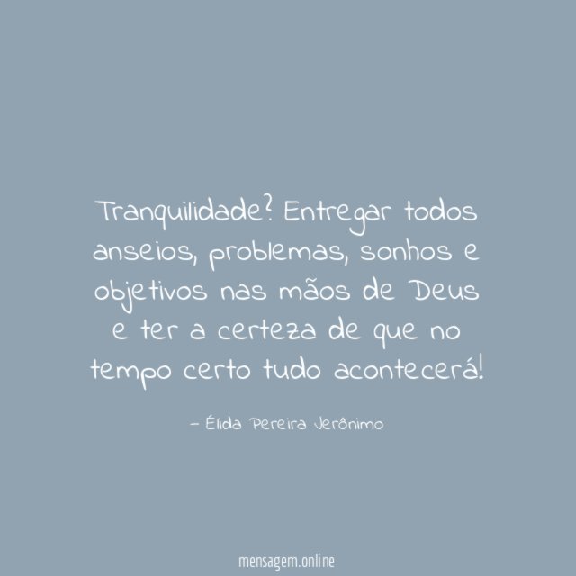 Tranquilidade