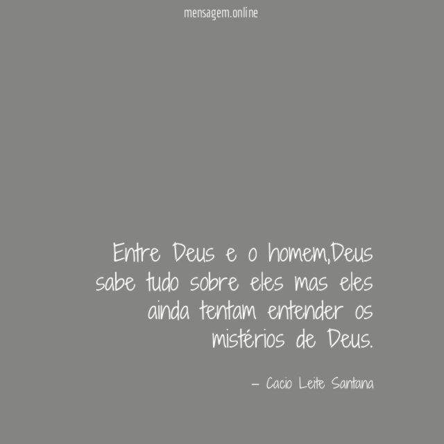 Entre Deus e o homem
