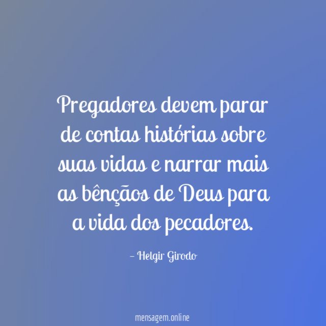 Pregadores devem parar de contas histórias sobre suas