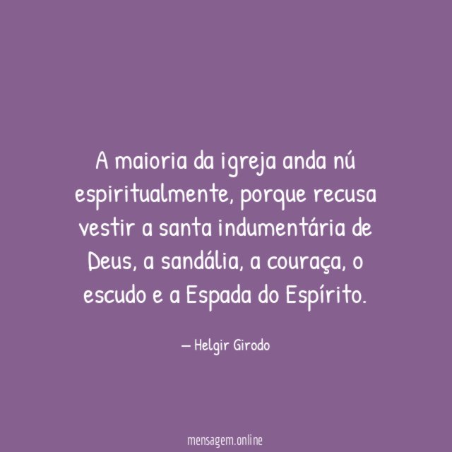 A maioria da igreja anda nú espiritualmente