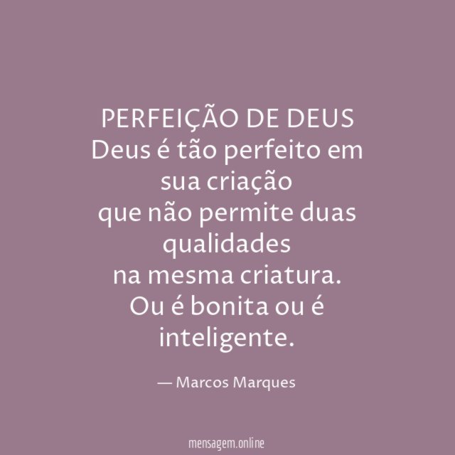 PERFEIÇÃO DE DEUS