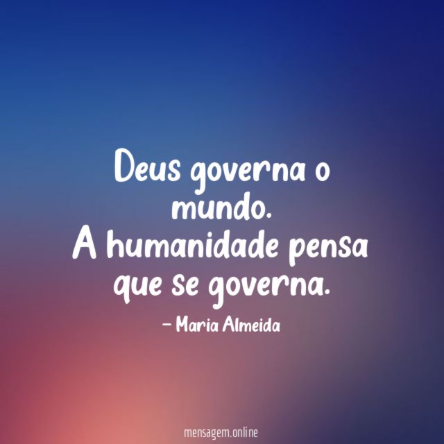Deus governa o mundo