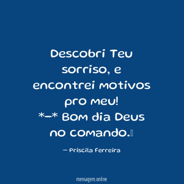 Descobri Teu sorriso