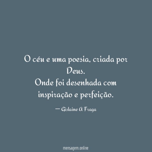 O céu e uma poesia