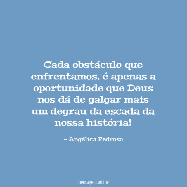 Cada obstáculo que enfrentamos