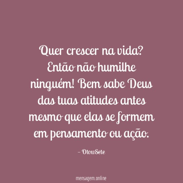 Quer crescer na vida