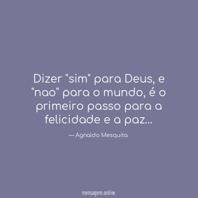 Dizer "sim" para Deus