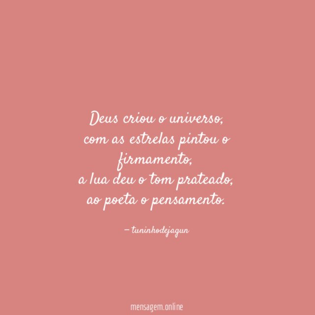 Deus criou o universo