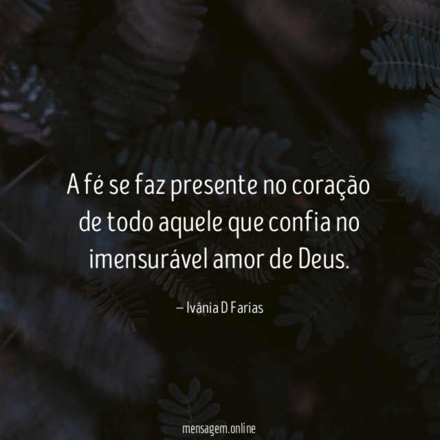 A fé se faz presente no coração de