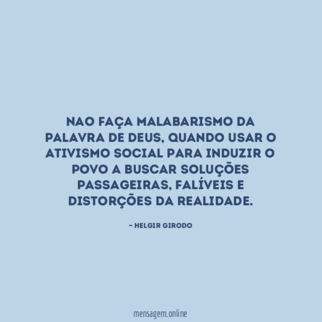 Nao faça malabarismo da Palavra de Deus