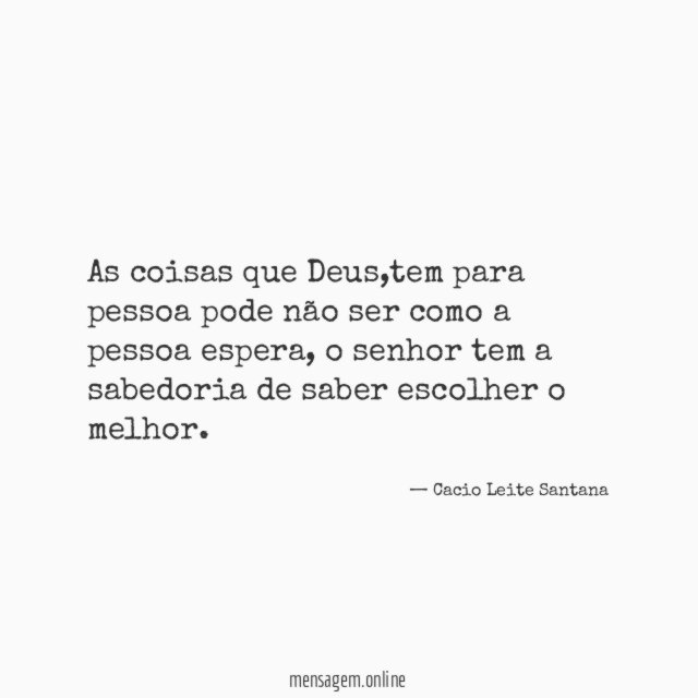 As coisas que Deus