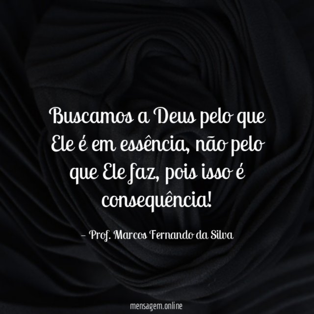 Buscamos a Deus pelo que Ele é em essência