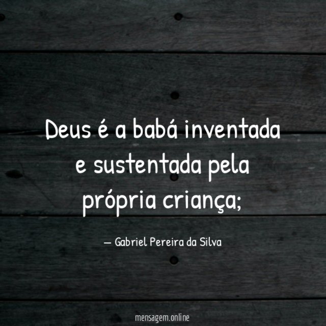 Deus é a babá inventada e sustentada pela própria criança