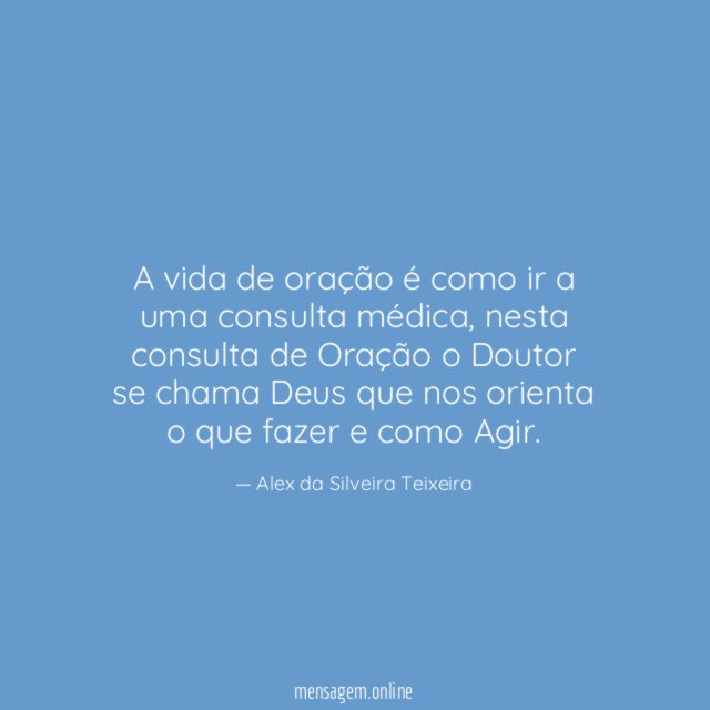 A vida de oração é como ir a uma consulta médica