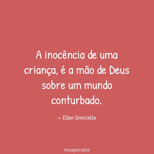 A inocência de uma criança