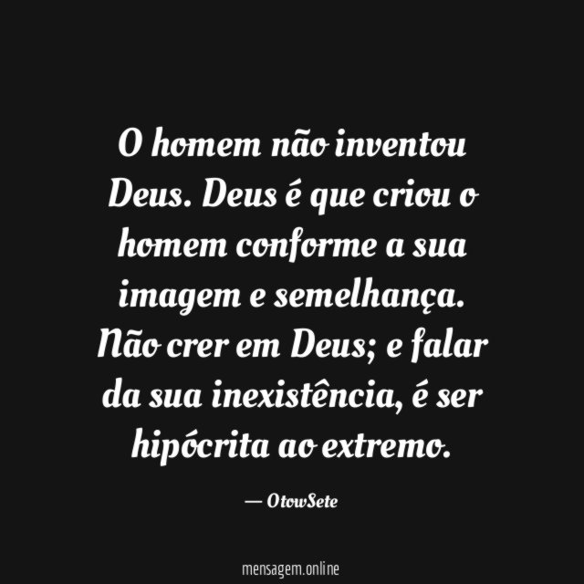 O homem não inventou Deus