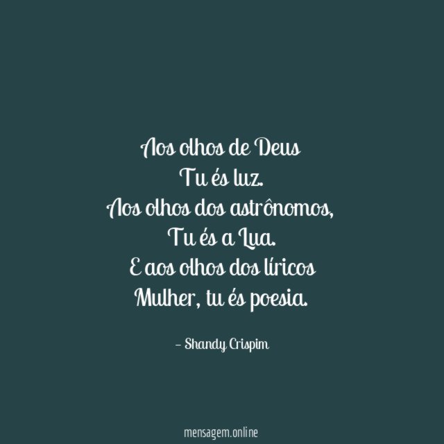 Aos olhos de Deus Tu és luz
