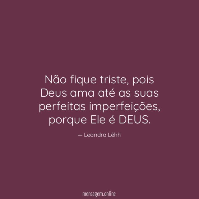 Não fique triste