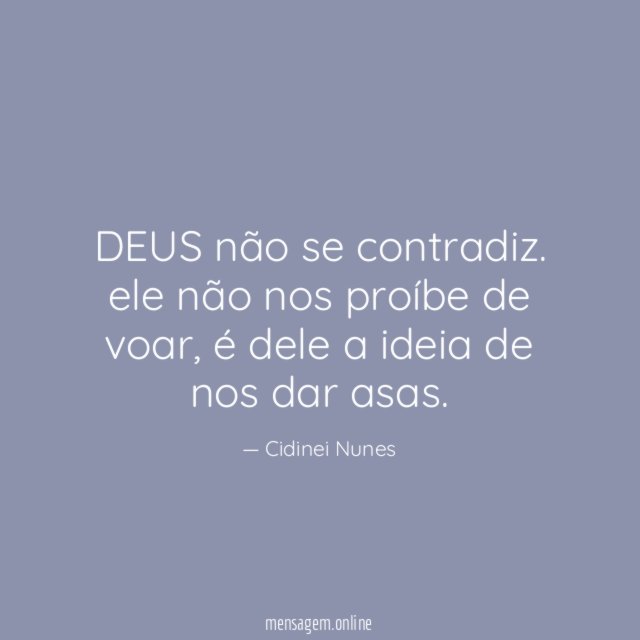 DEUS não se contradiz