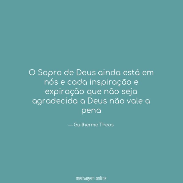 O Sopro de Deus ainda está em nós