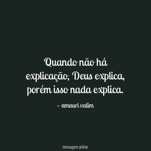 Quando não há explicação