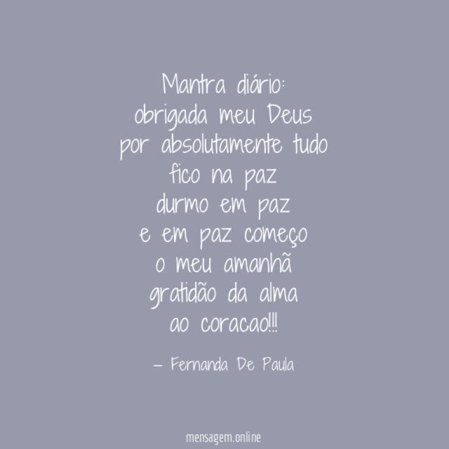 mantra diário