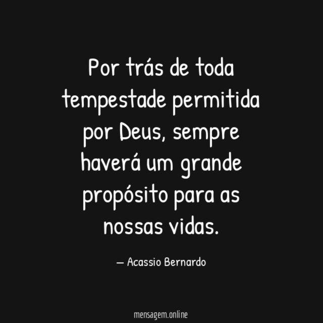 Por trás de toda tempestade permitida por Deus