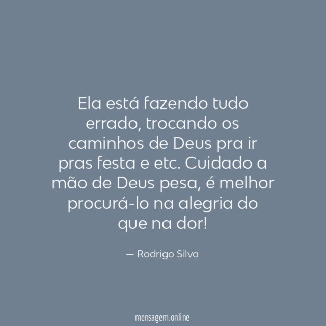 Ela está fazendo tudo errado