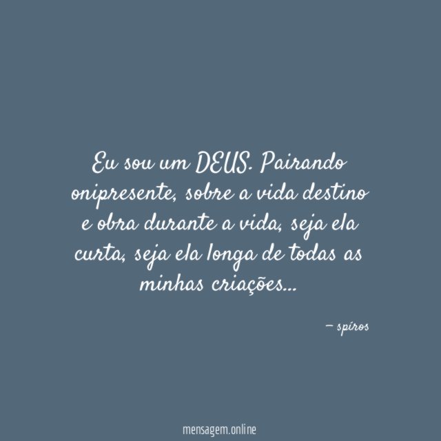 Eu sou um DEUS
