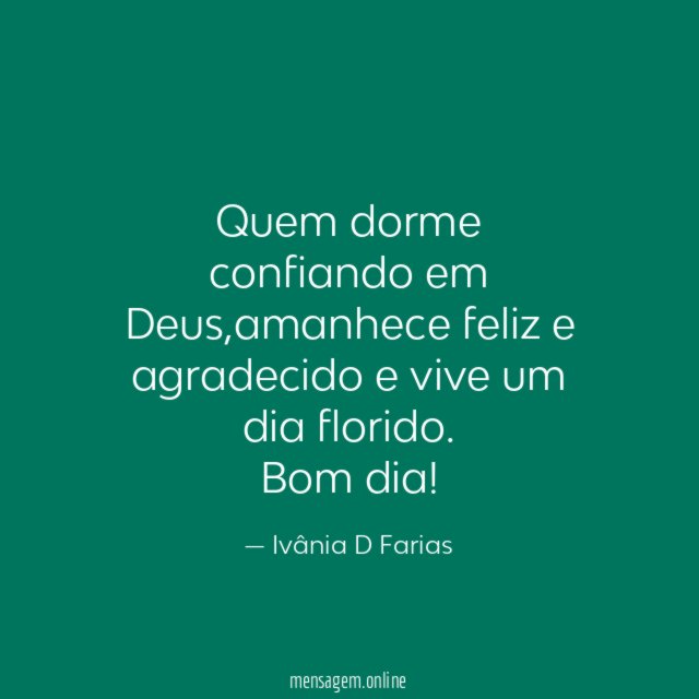 Quem dorme confiando em Deus