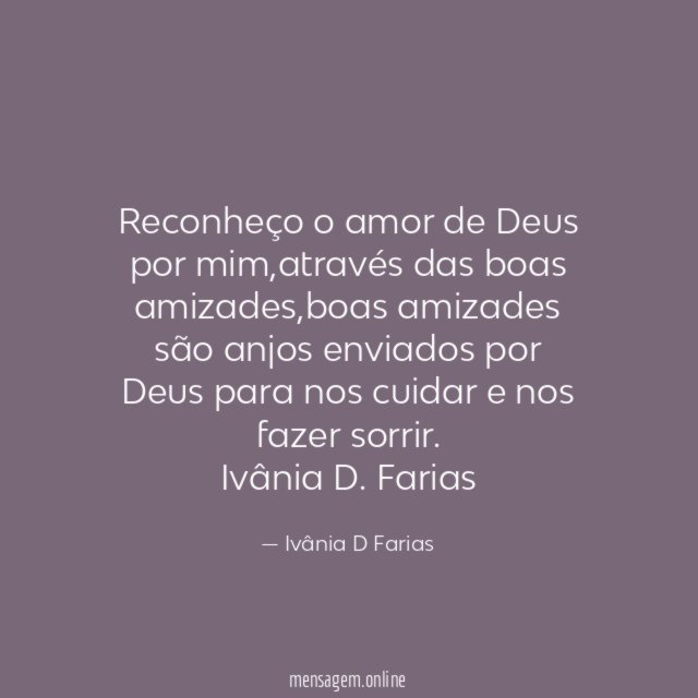 Reconheço o amor de Deus por mim