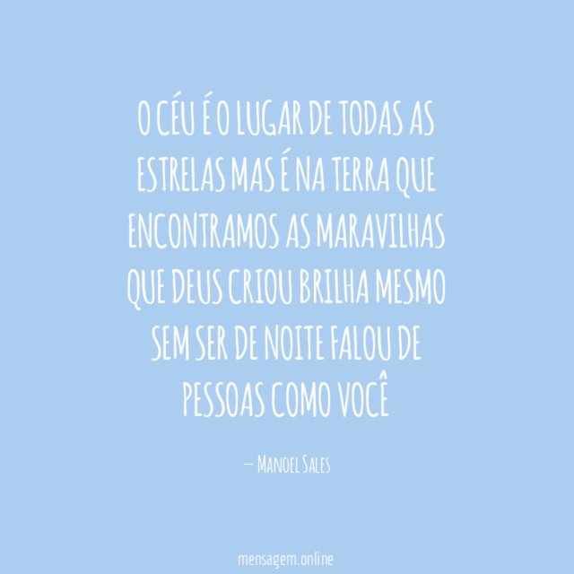 O Céu É O Lugar De Todas As