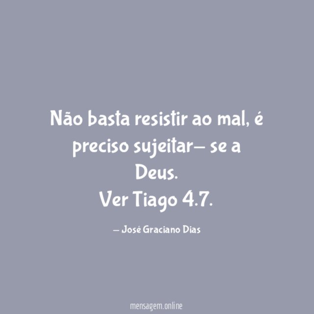 Não basta resistir ao mal