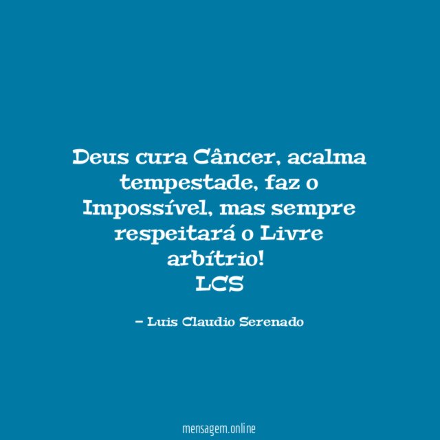 Deus cura Câncer