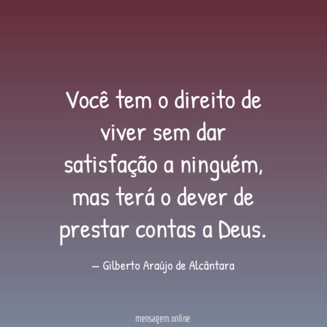 Você tem o direito de viver sem dar