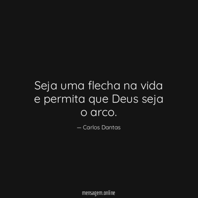 Seja uma flecha na vida e permita que Deus seja o arco