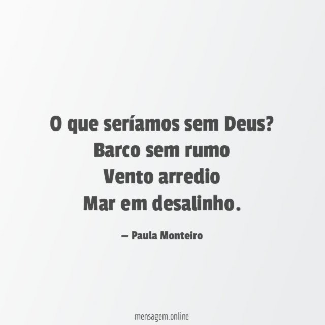 O que seríamos sem Deus
