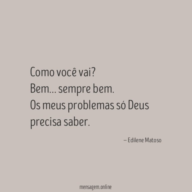 Como você vai