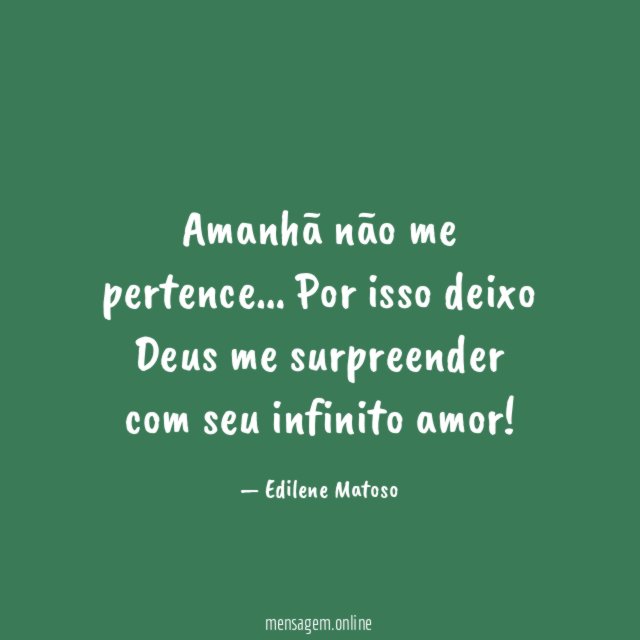 Amanhã não me pertence