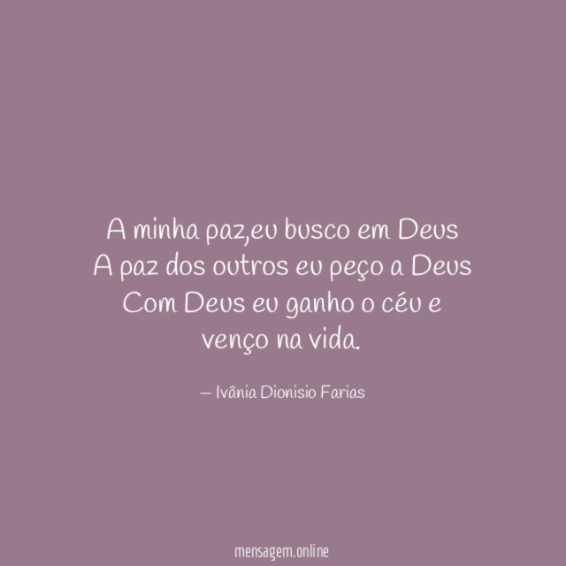 A minha paz