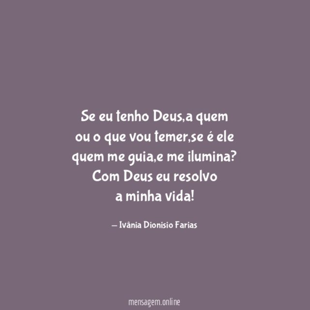 Se eu tenho Deus