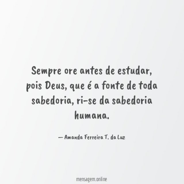 Sempre ore antes de estudar