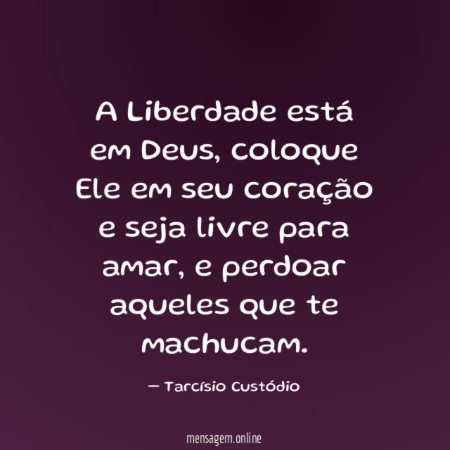 A Liberdade está em Deus