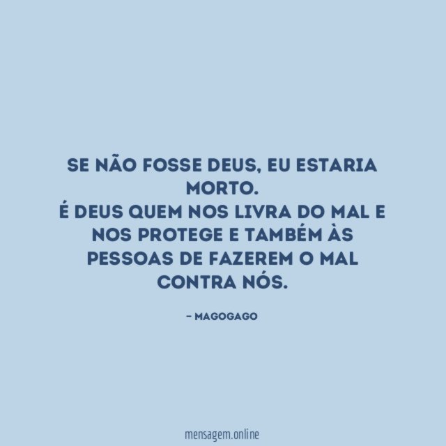 Se não fosse Deus