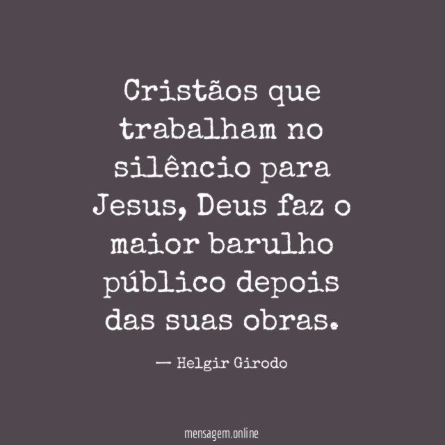Cristãos que trabalham no silêncio para Jesus