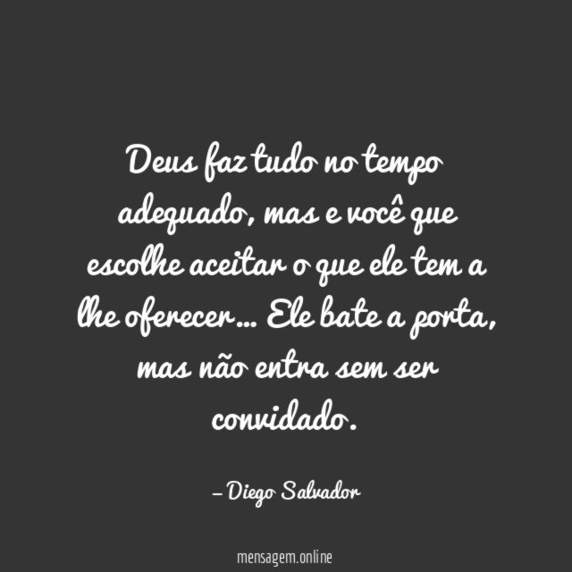 Deus faz tudo no tempo adequado