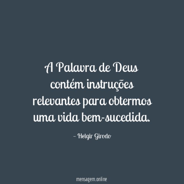 A Palavra de Deus contém instruções relevantes para