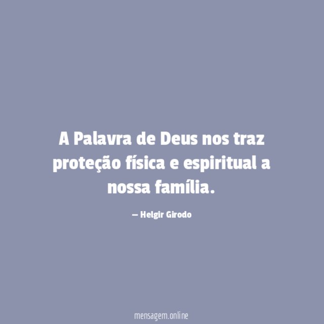 A Palavra de Deus nos traz proteção física